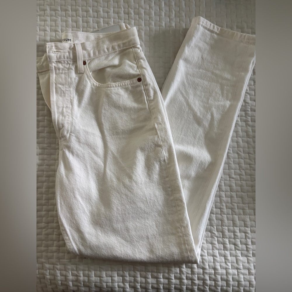 Denim Forum (Aritzia) White Jeans